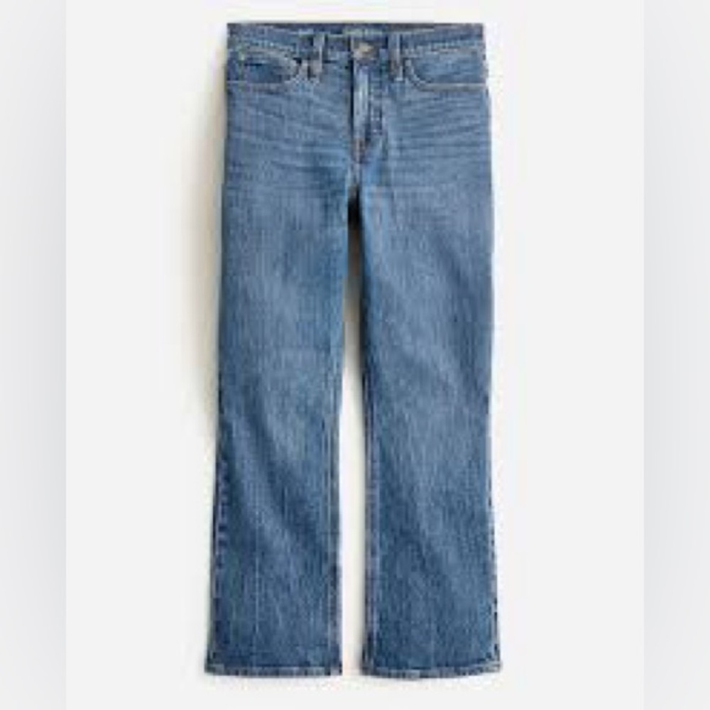 J.Crew 10" demi-boot crop jean in Marion wash